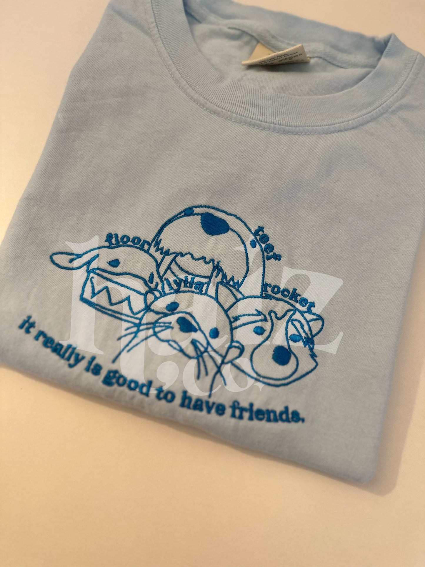 Good To Have Friends embroidered T-SHIRT