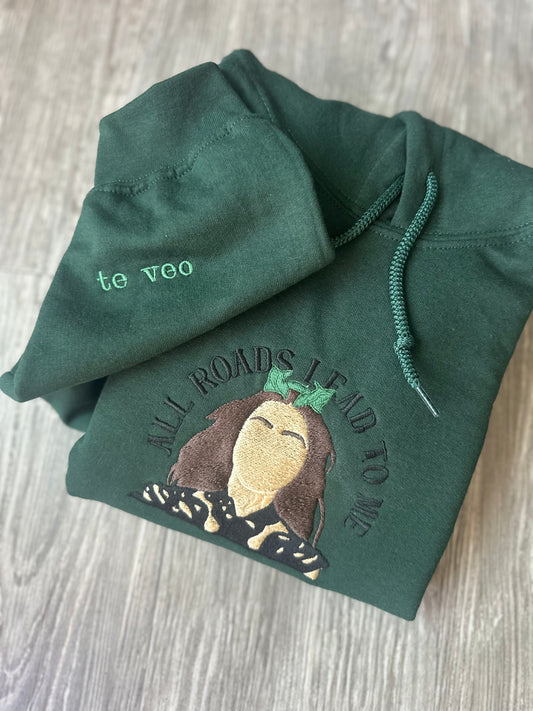 All Roads Lead To Me embroidered sweatshirt