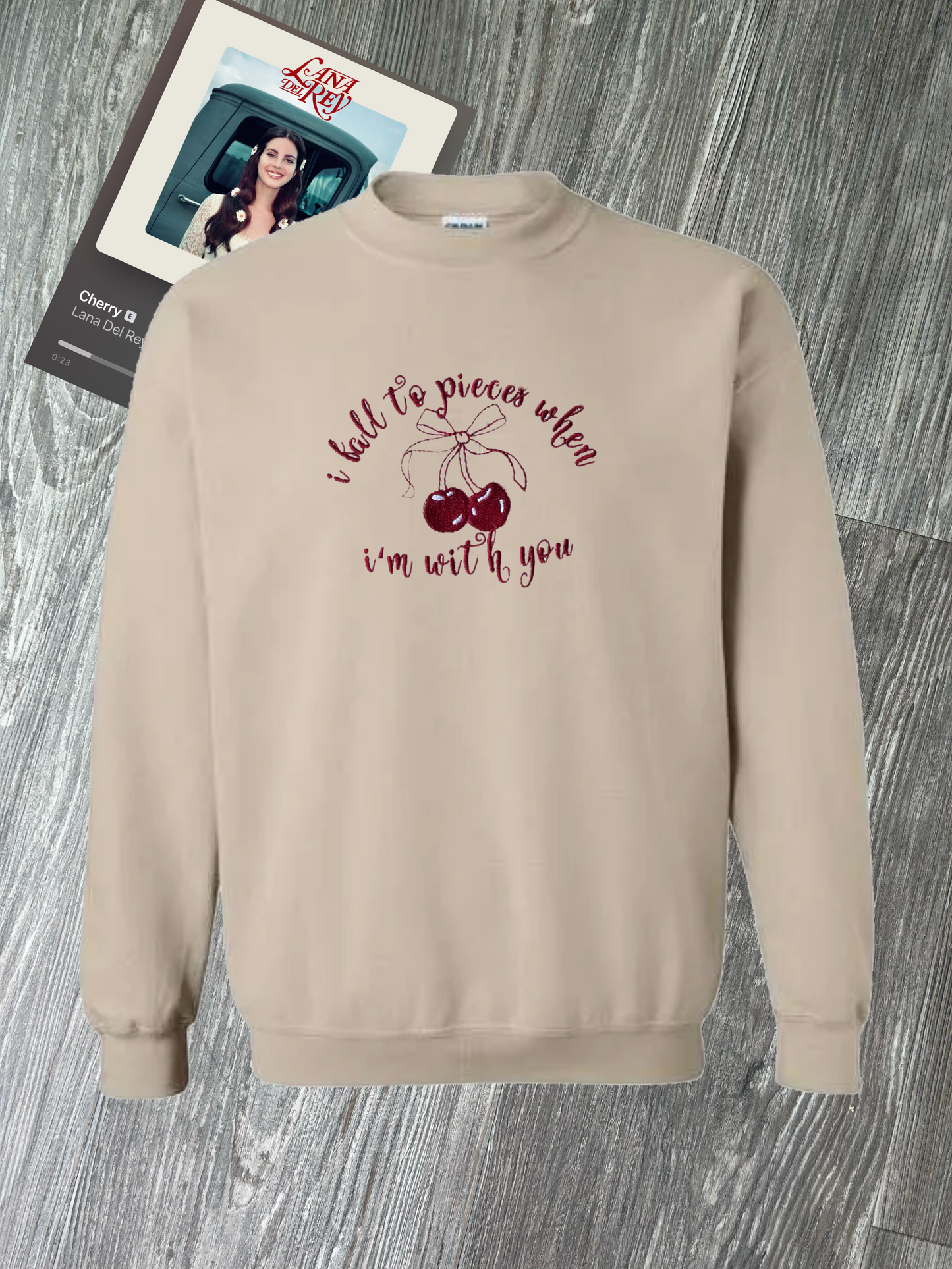 Cherry Embroidred Sweatshirt