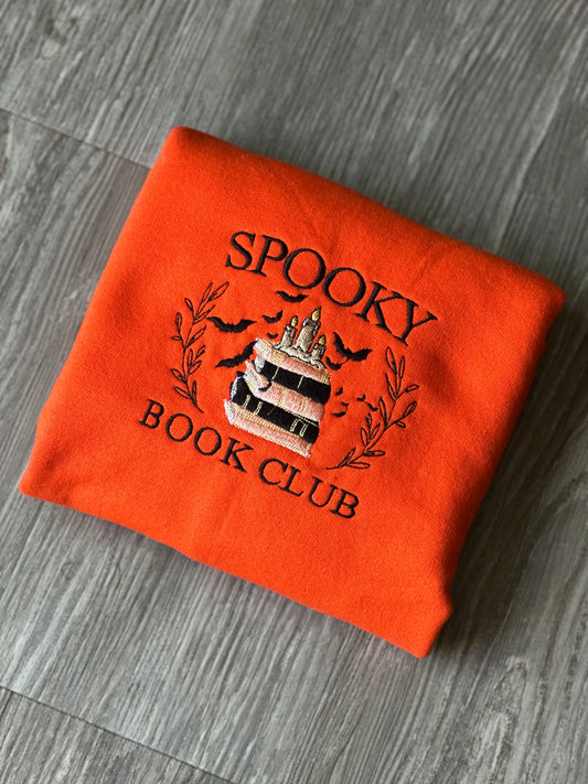 Spooky Book Club Embroidered Sweatshirt