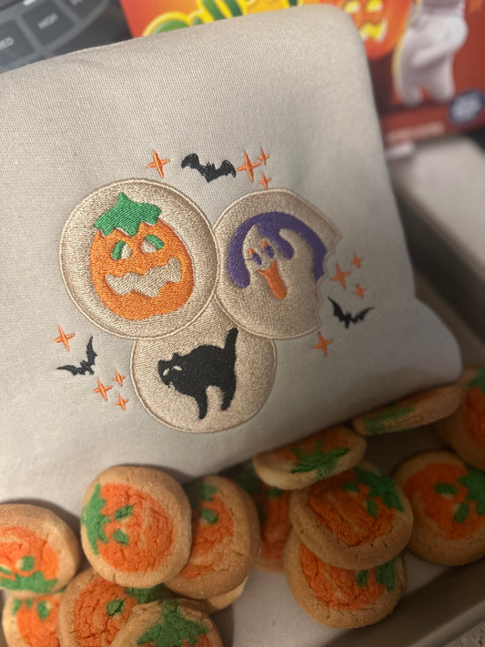 Halloween Cookies Embroidered Sweatshirt