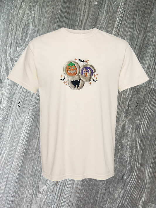 Halloween Cookies Embroidered T-shirt