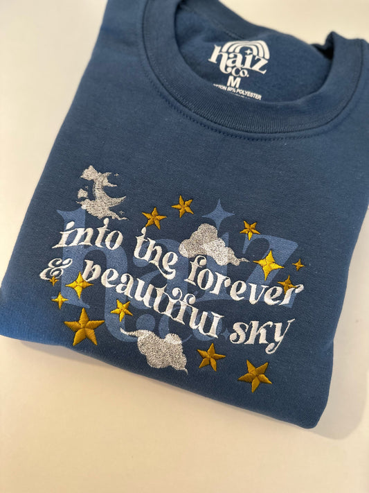 Forever & Beautiful Sky embroidered sweatshirt