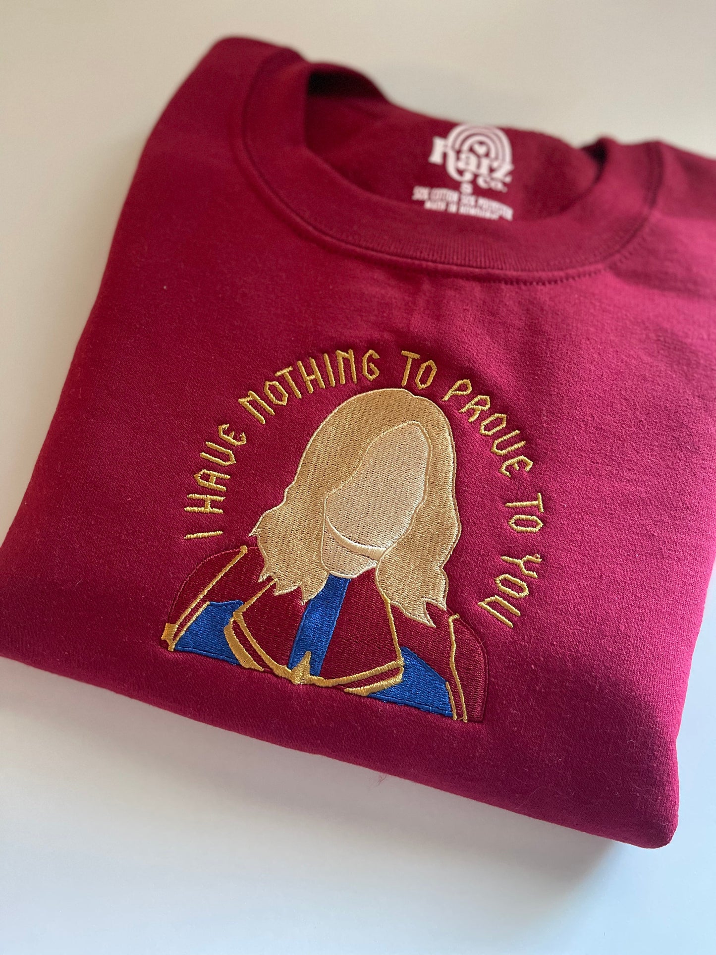 Nothing To Prove To You embroidered sweatshirt