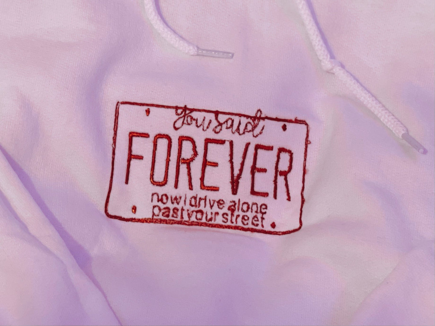 You Said Forever Embroidered Pullover Sweatshirt