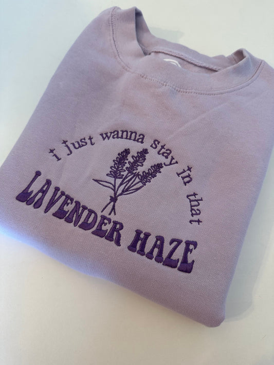 Lavender Haze embroidered sweatshirt