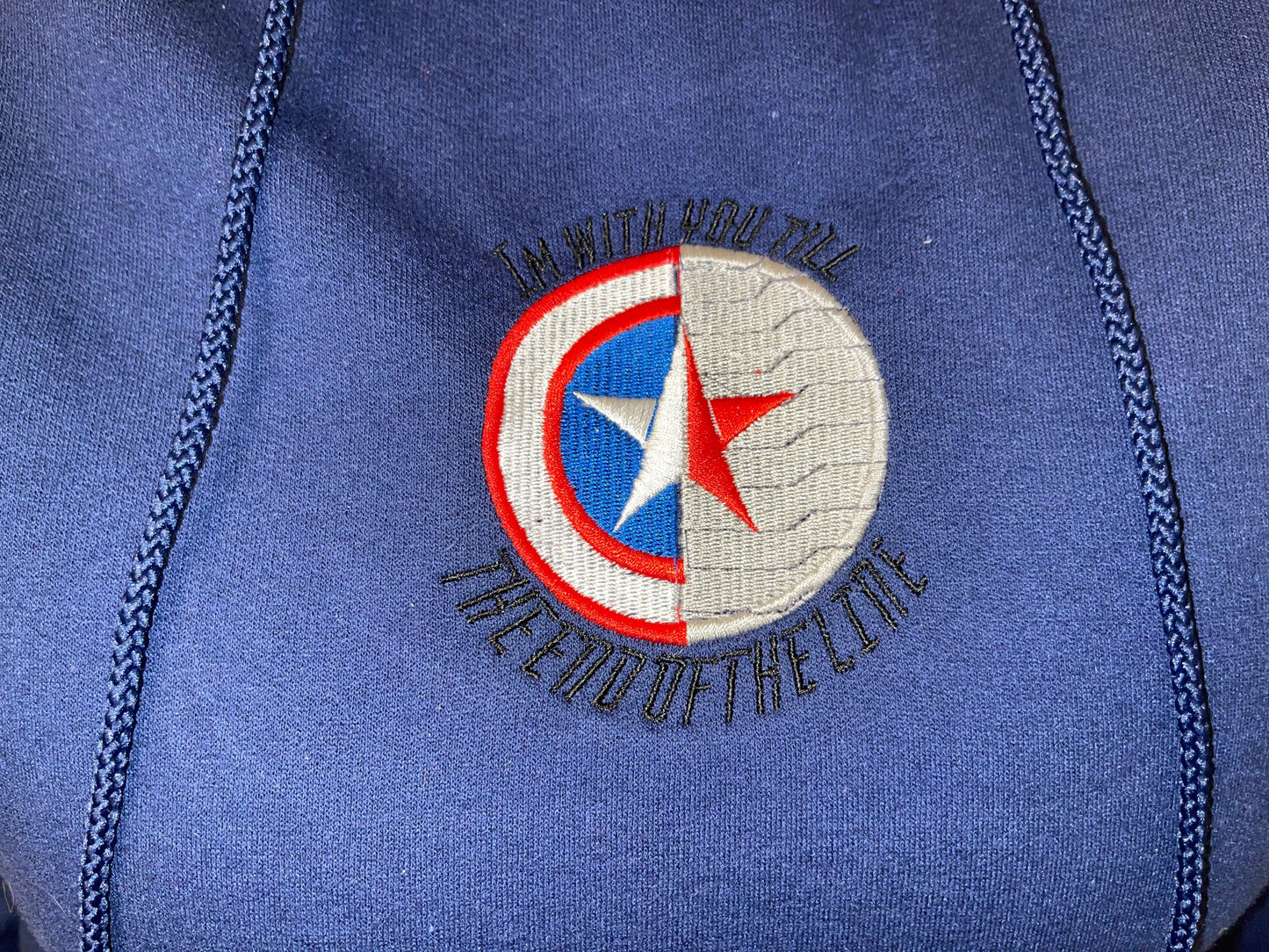Stucky “I’m with you till the end of the line” embroidered sweatshirt