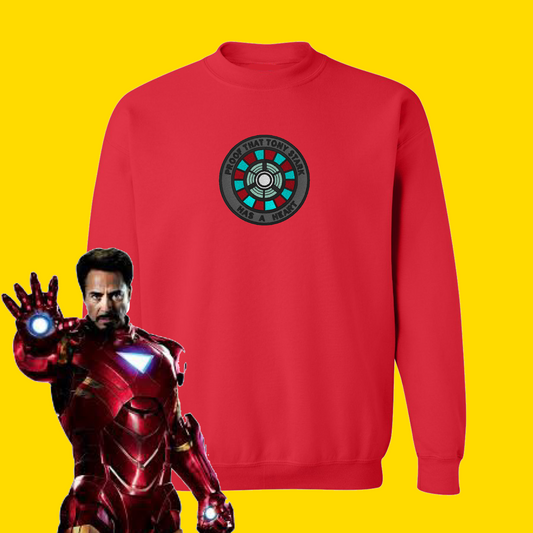 Proof That Tony Has a Heart embroidered pullover Sweatshirt