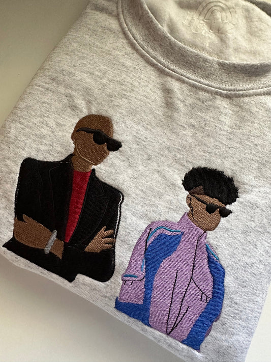 Shuri & Okoye embroidered sweatshirt