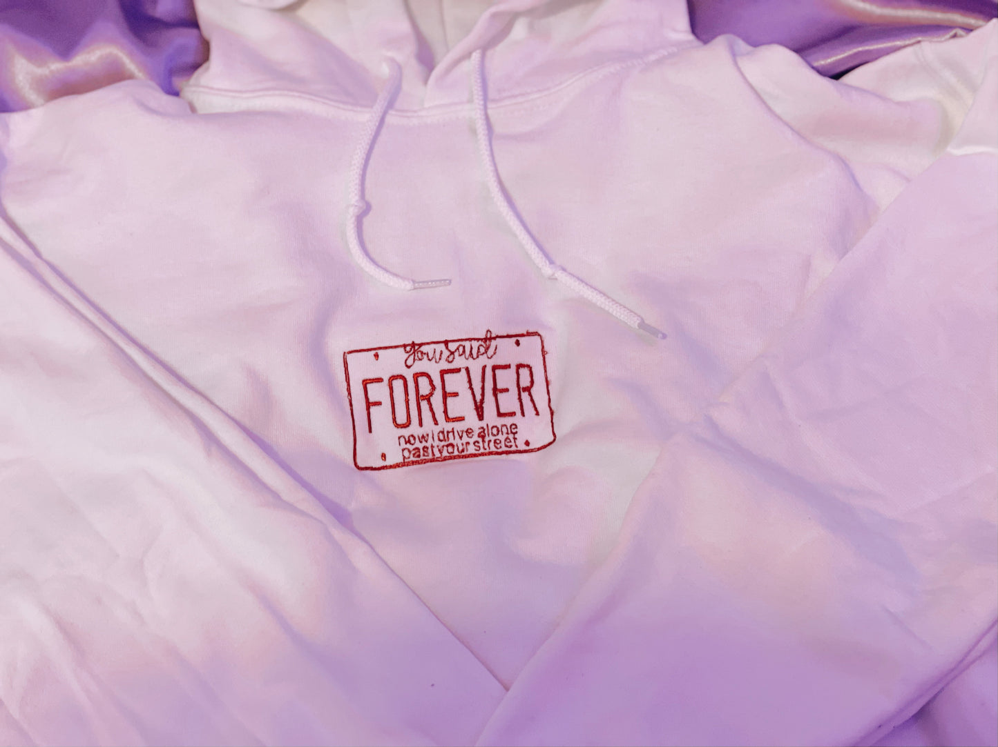 You Said Forever Embroidered Pullover Sweatshirt