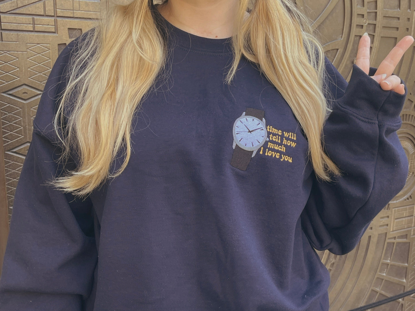 i love you in every universe embroidered sweatshirt