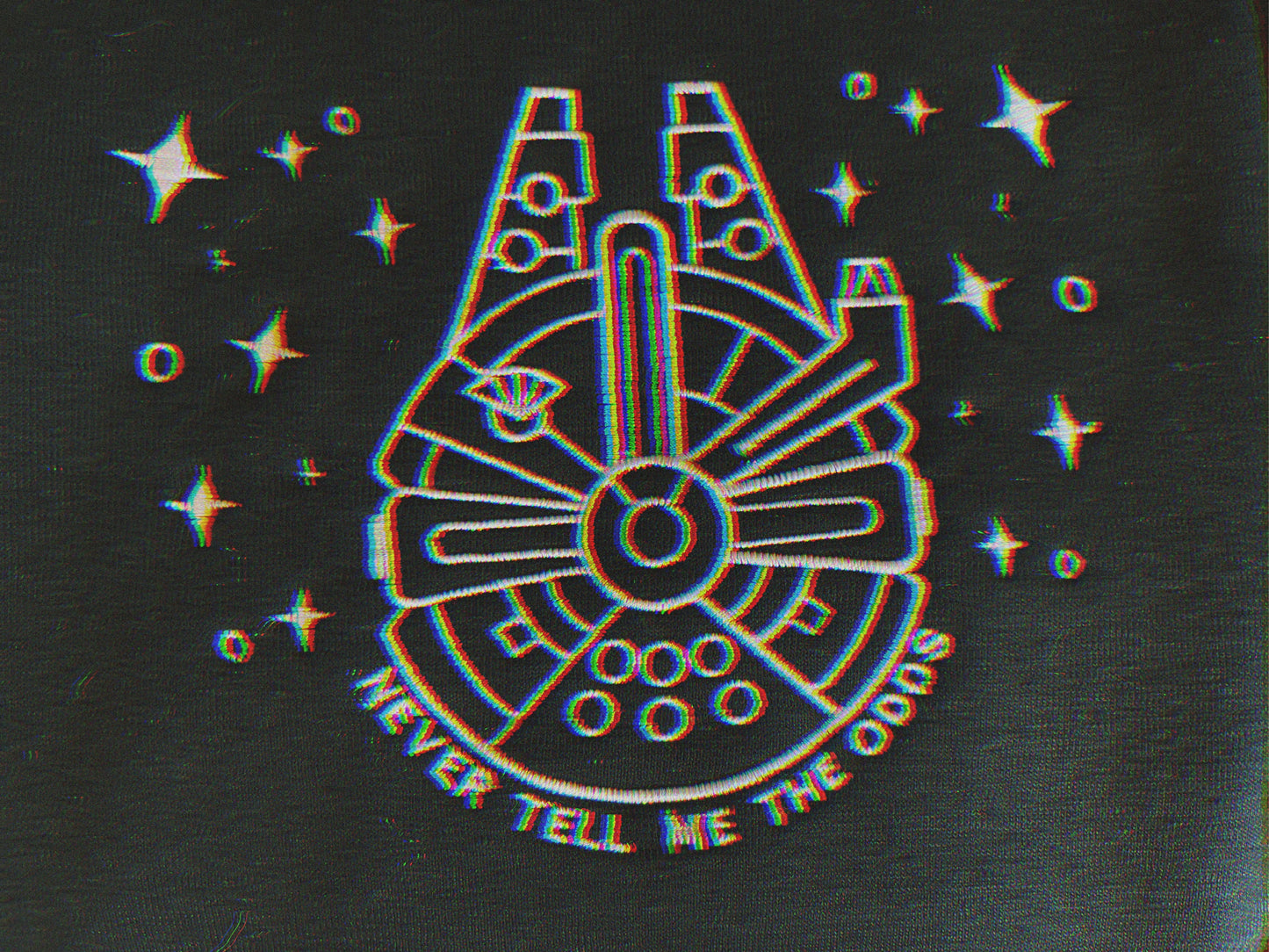 never tell me the odds embroidered sweatshirt