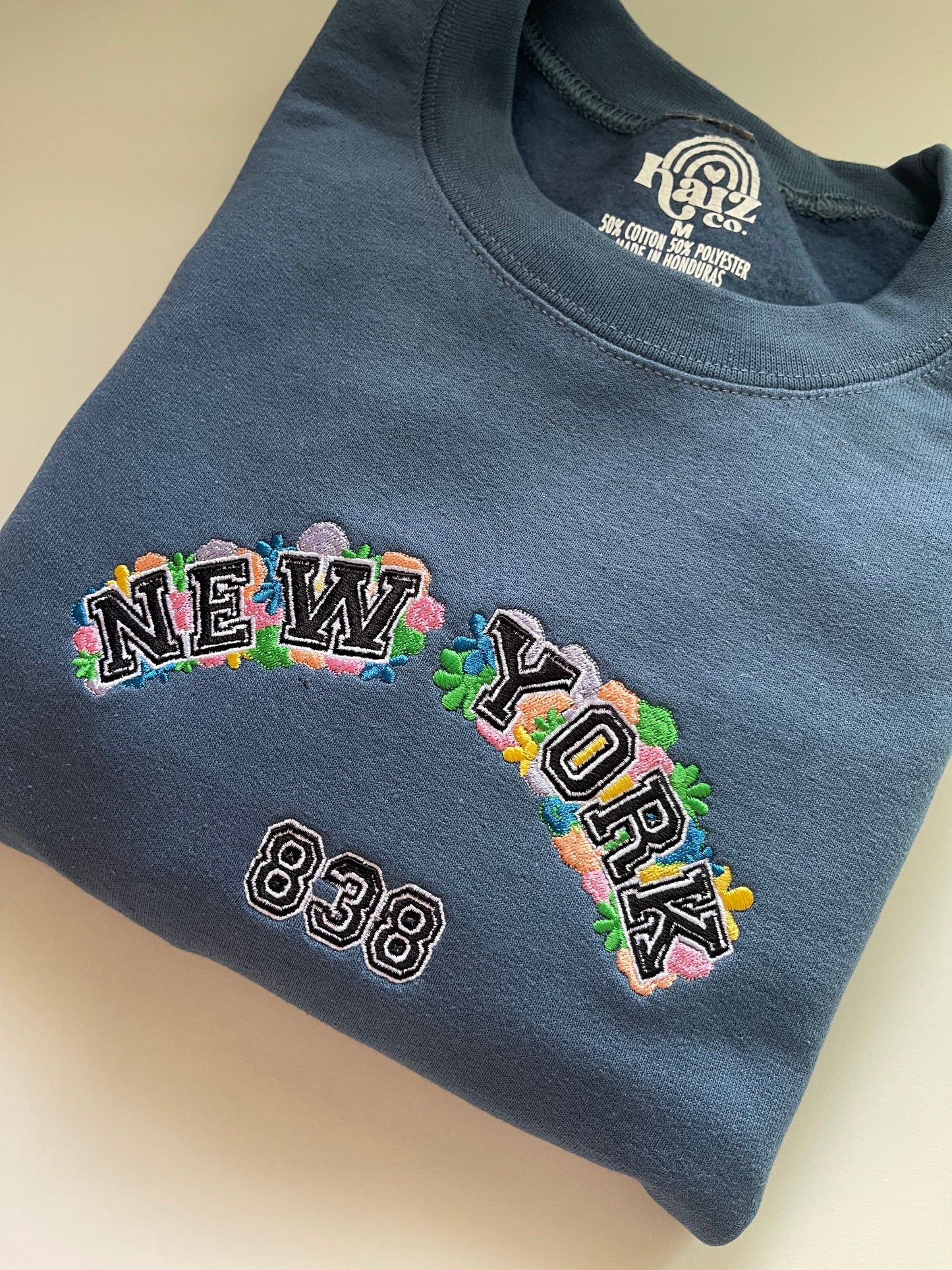 New York 838 embroidered sweatshirt