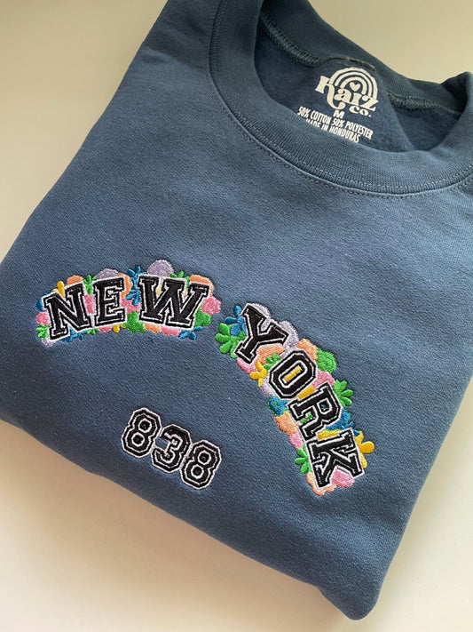 New York 838 embroidered sweatshirt