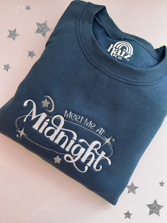 Meet Me At Midnight embroidered sweatshirt