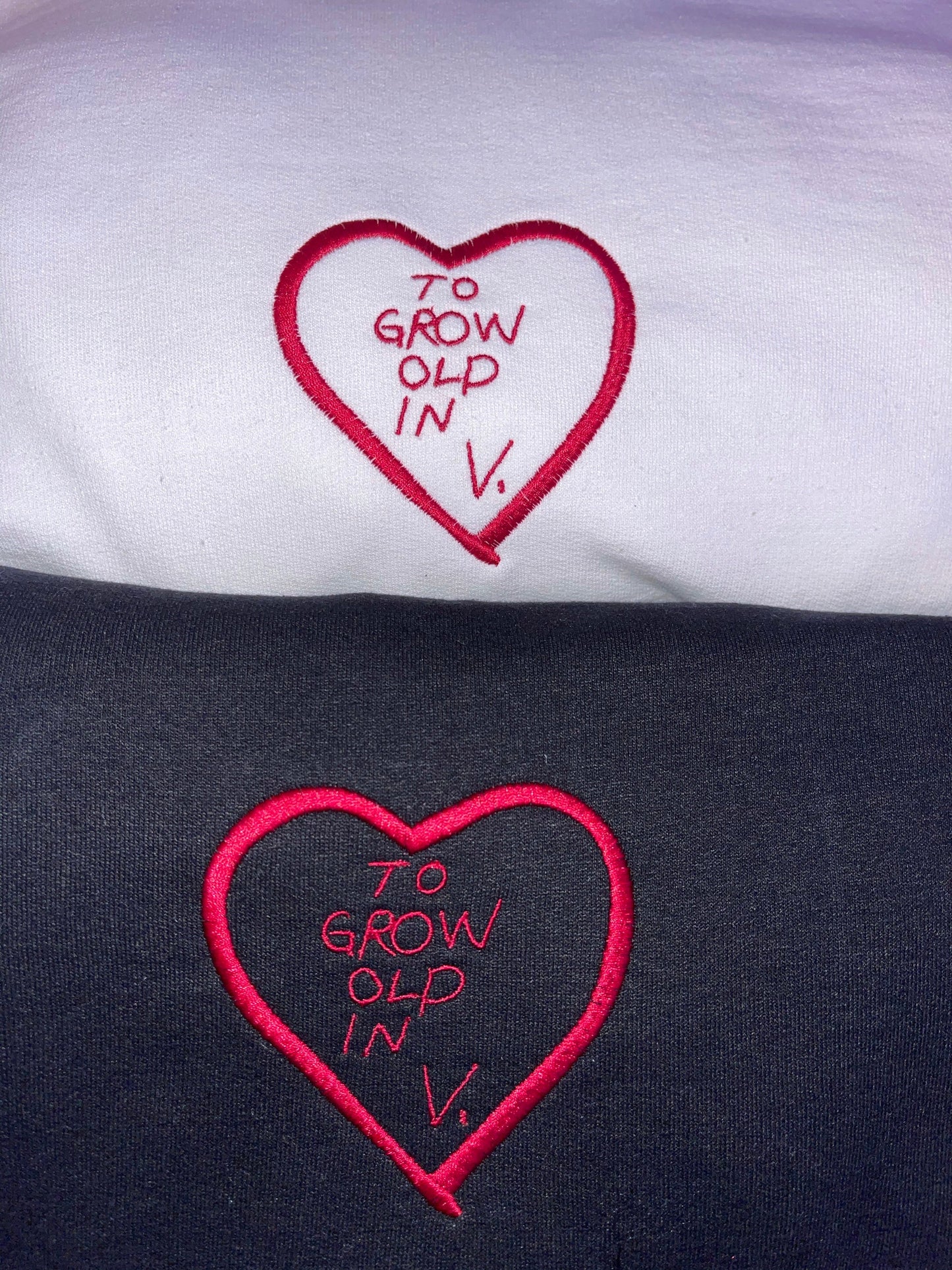 To Grow Old In embroidered pullover Sweatshirt